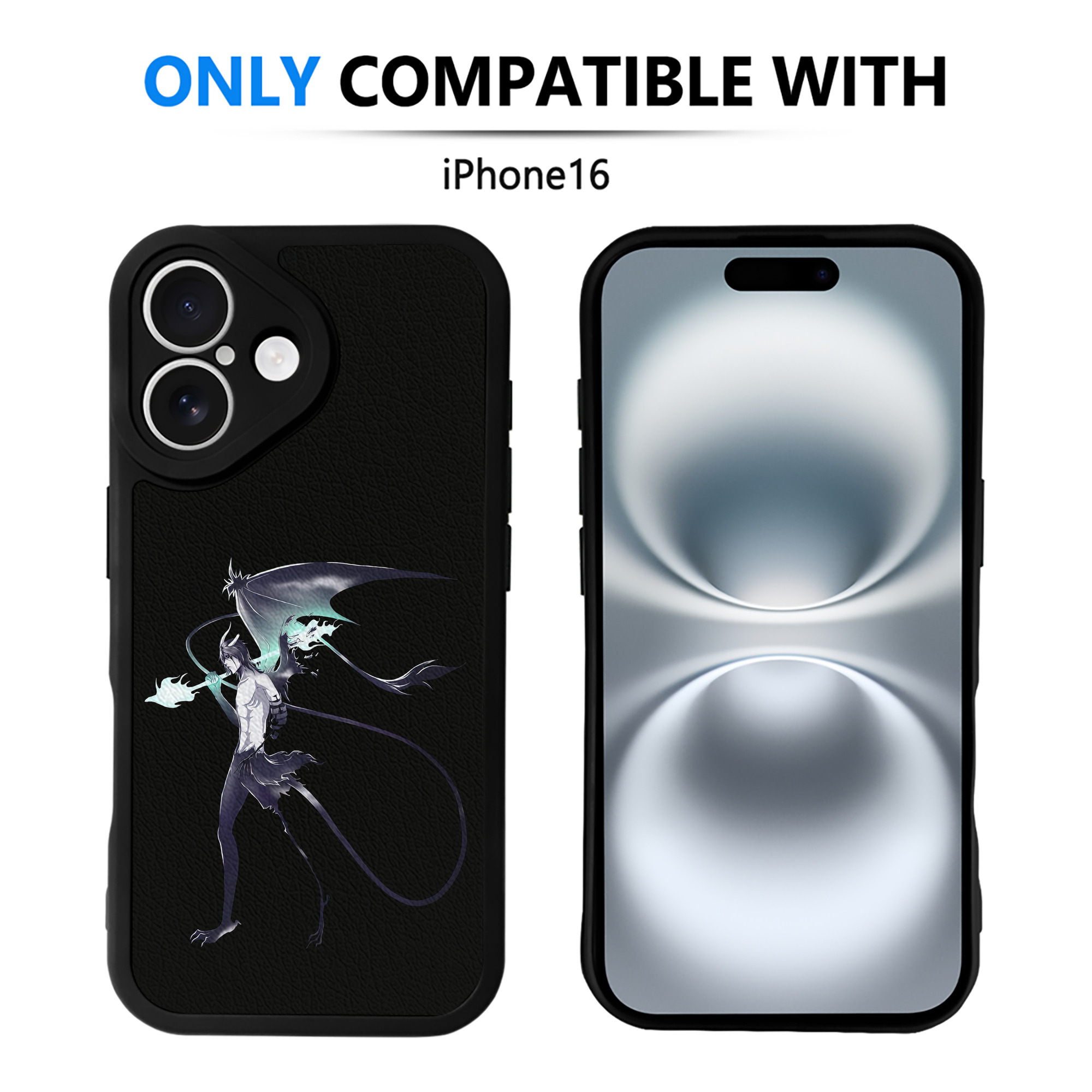（画像用） ブリーチ ウルキオラ·シファー BLEACH Ulquiorra cifer 【iPhone 16シリーズ対応】シリコンスマホケース（レザー調） 材質：シリコン